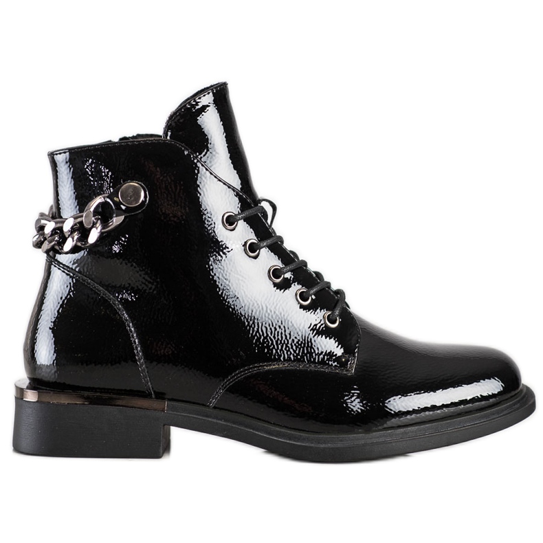 Eleganta lackerade stövlar av Sergio Leone svart