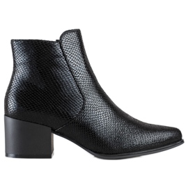 Skimrande ormtryck Sergio Leone stövlar svart