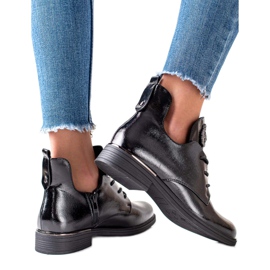 Korta stövlar med Sergio Leone -isolering svart