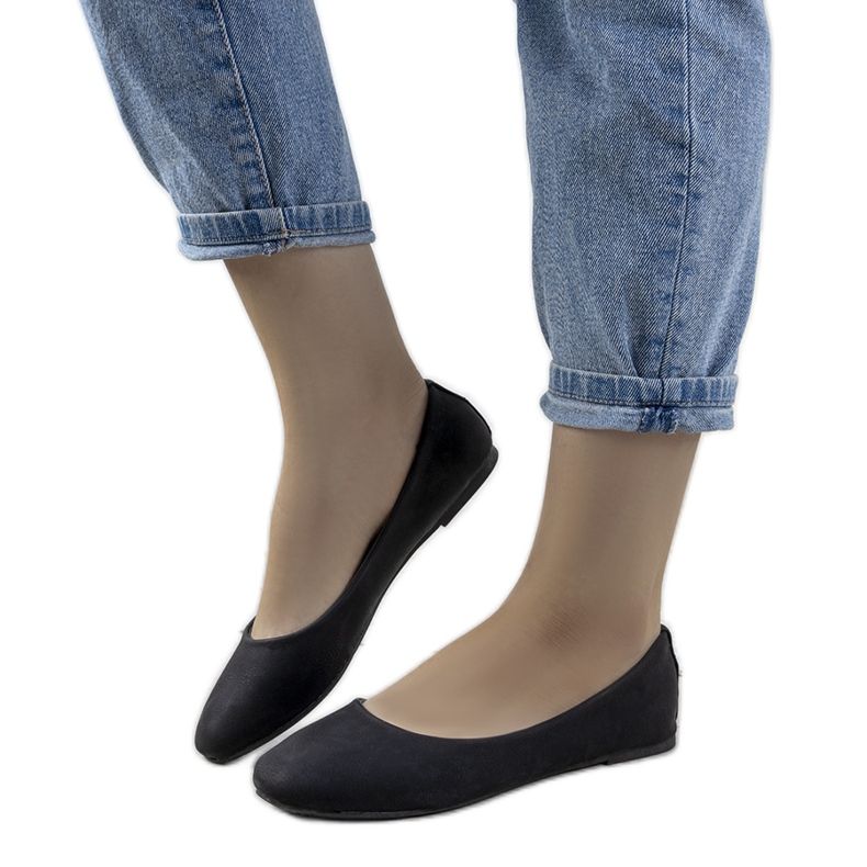 BM Black Charpie klassiska ballerinor för kvinnor svart