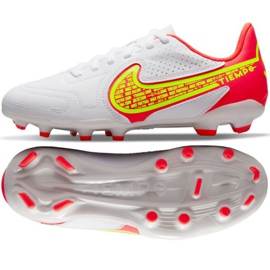 Nike Tiempo Legend 9 Club FG / MG Jr DA1331 176 fotbollsskor gul, vit, flerfärgad vit