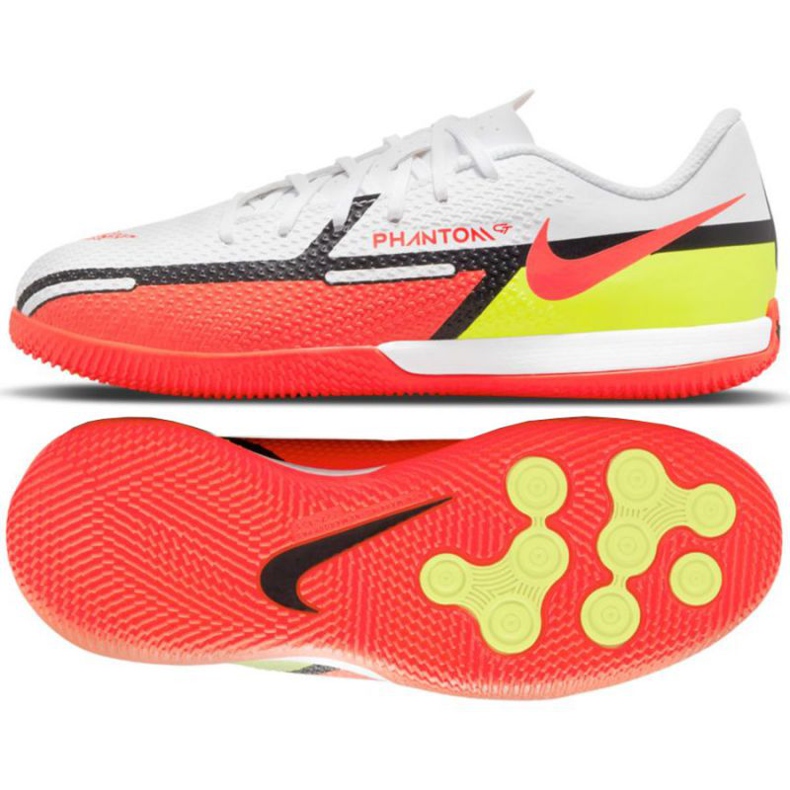 Nike Phantom GT2 Academy Ic Jr DC0816 167 fotbollsskor gul, flerfärgad vit