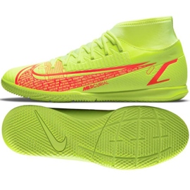 Nike Mercurial Superfly 8 Club Ic M CV0954 760 fotbollsskor grön gul gula färger