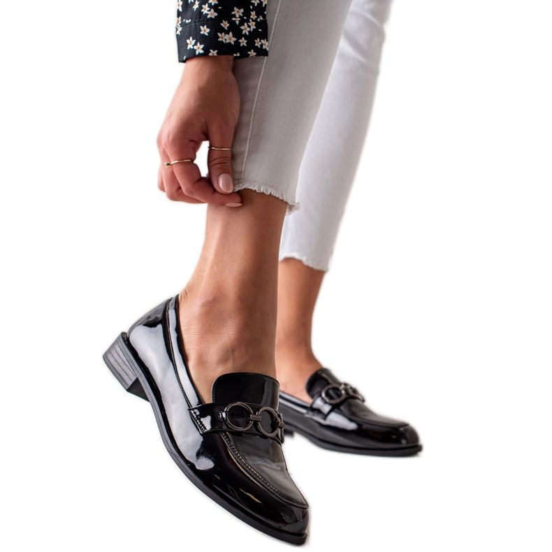 Goodin Lackerade loafers svart