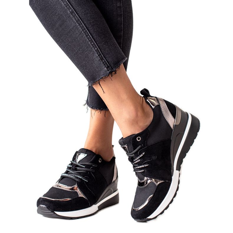 Svarta VINCEZA wedge sneakers