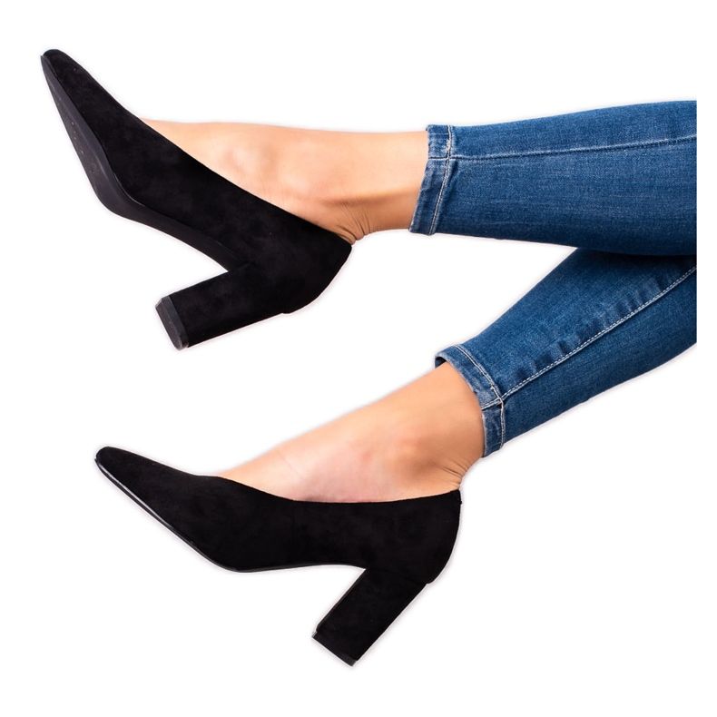 VINCEZA mocka pumpar svart