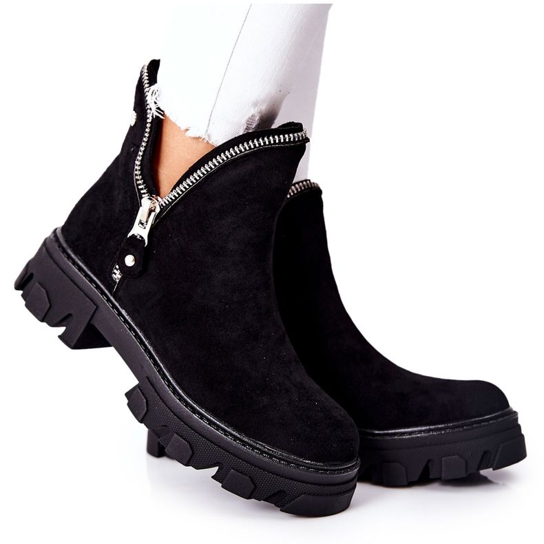 FI1 Kvinnors svarta rytmmocka med mocka