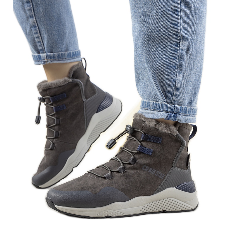 Grå, snygga snöskor från Big Star för kvinnor från Cotto