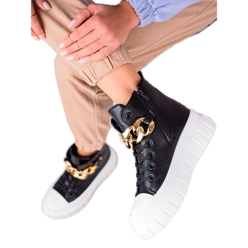 Seastar Höga sneakers med kedja svart