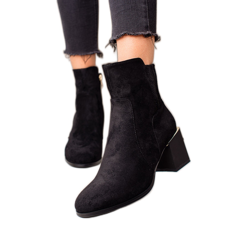 Goodin Eleganta stövlar med matt klack svart