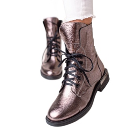 W. Potocki Eleganta snörning med Potocki-stövlar rosa