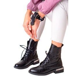 W. Potocki Eleganta snörning med Potocki-stövlar svart