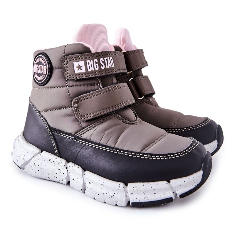 Snöskor för barn Memory Foam Big Star II374071 Szare svart grå