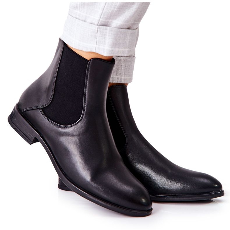 Läderstövlar Sergio Leone BT523 Svart