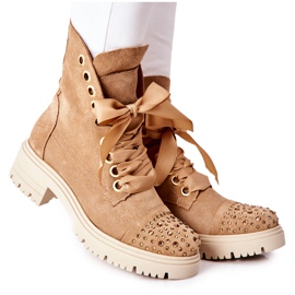 Suede Boots Workery Lewski Shoes Tied 3069 Sand brun