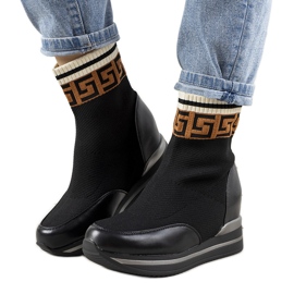 Svarta wedge sneakers Wanda