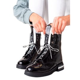 Trendiga läder ARTIKER stövlar svart