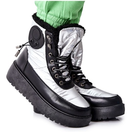 S.Barski Silvervarma Kennilis snöskor för kvinnor svart silver-