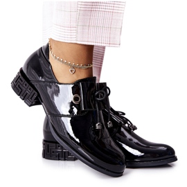 Lackerade skor Sergio Leone PB260 Svart