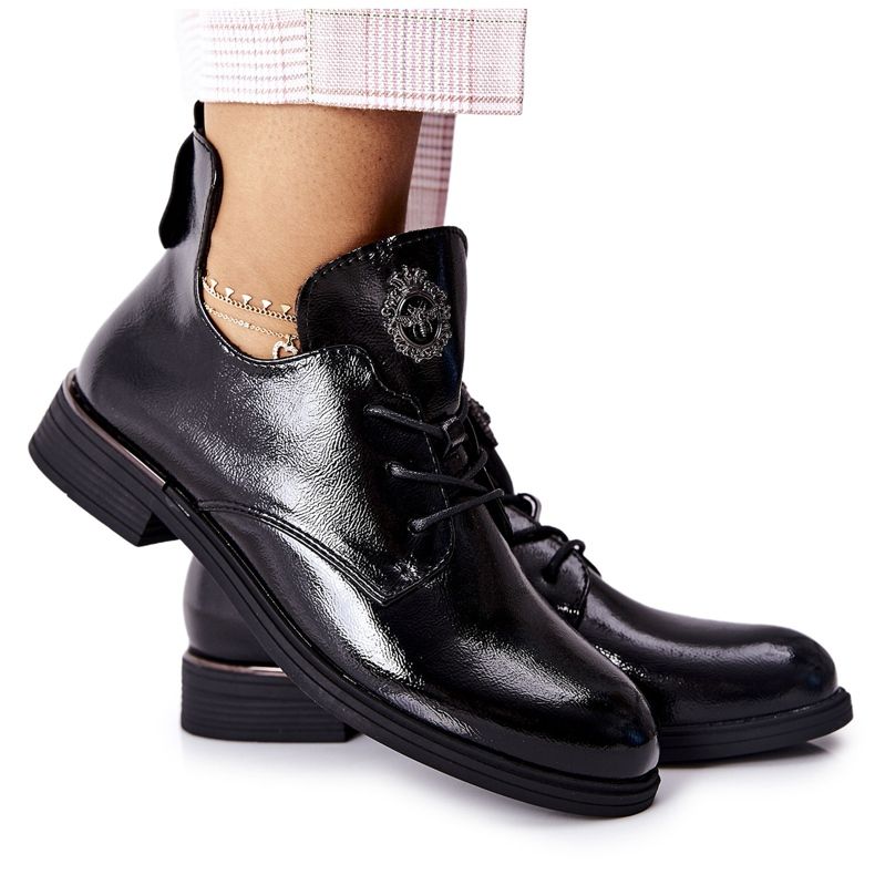 Lackerade skor Sergio Leone Warmed PB262 Svart