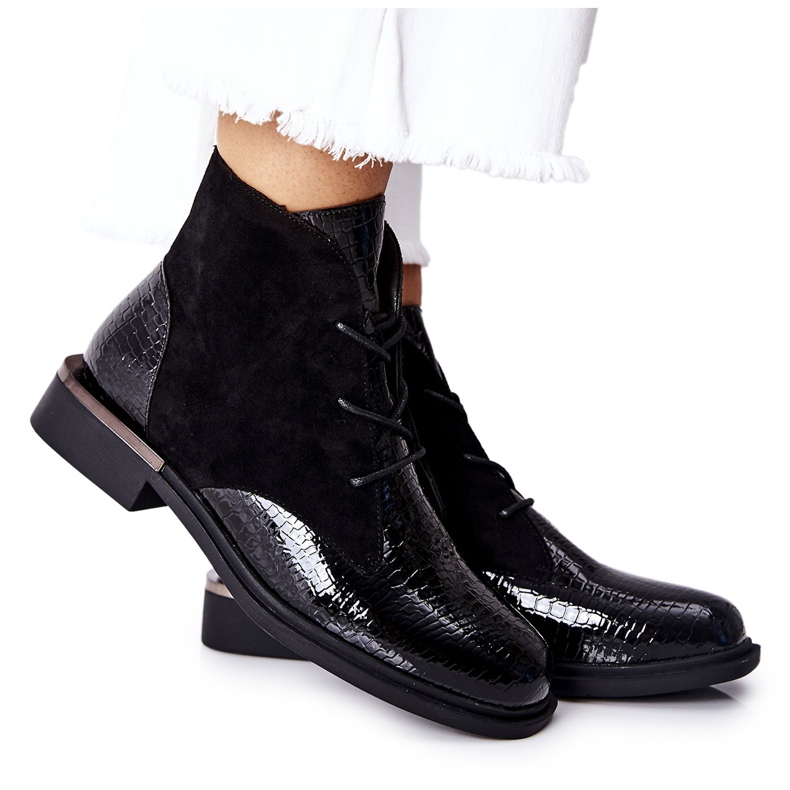 Mocka Warm Boots Sergio Leone BT401 Svart