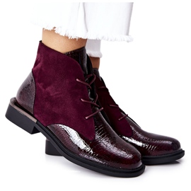 Mocka Warm Boots Sergio Leone BT401 Burgundy rödvin