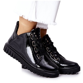 Lackerade skor Sergio Leone PB210 Svart