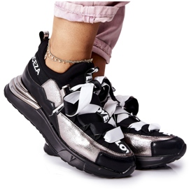 Vinceza Sportskor Sneakers Svart och Silver Dexla