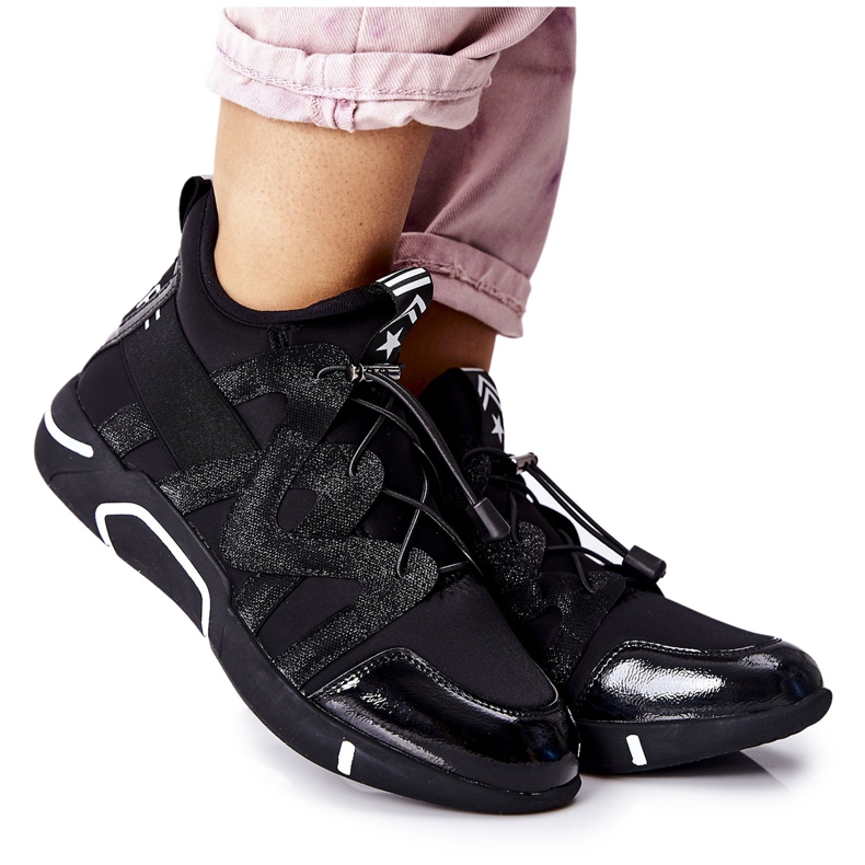 Vinceza High Sports Shoes Sneakers Black Lanez svart