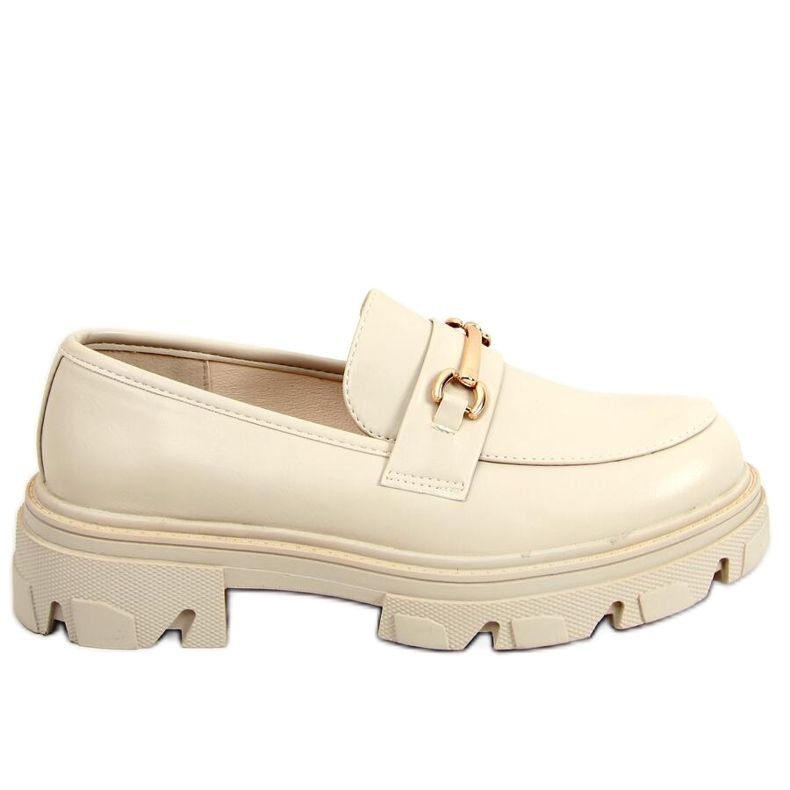 Loafers på en tjock sula YY11 Beige
