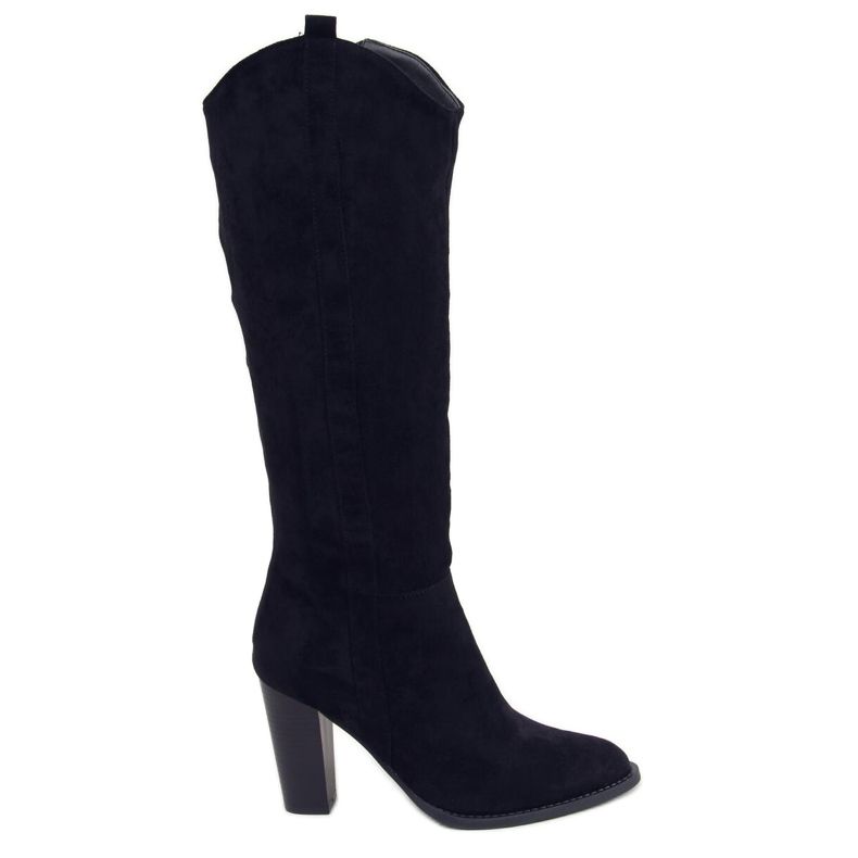 Klassiska stövlar på stolpen svart UK07P Svart