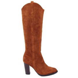 Klassiska stövlar på stolpen kamel UK07P Camel brun