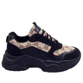 Isla Black Trainers beige svart