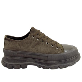 Lily Green sneakers med hög sula grön