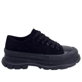 Lily Black sneakers med hög sula svart