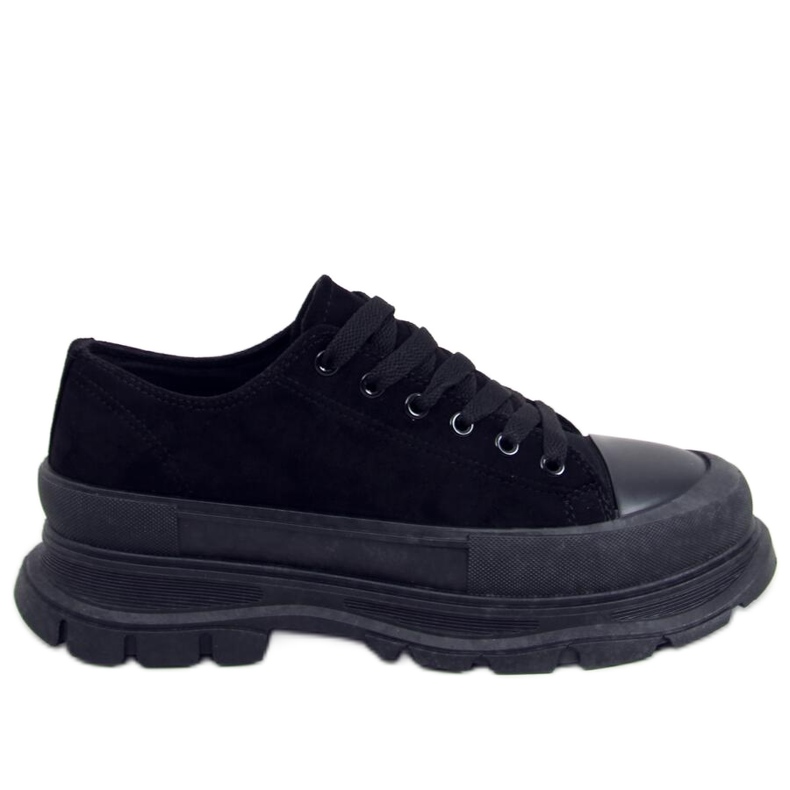 Lily Black sneakers med hög sula svart