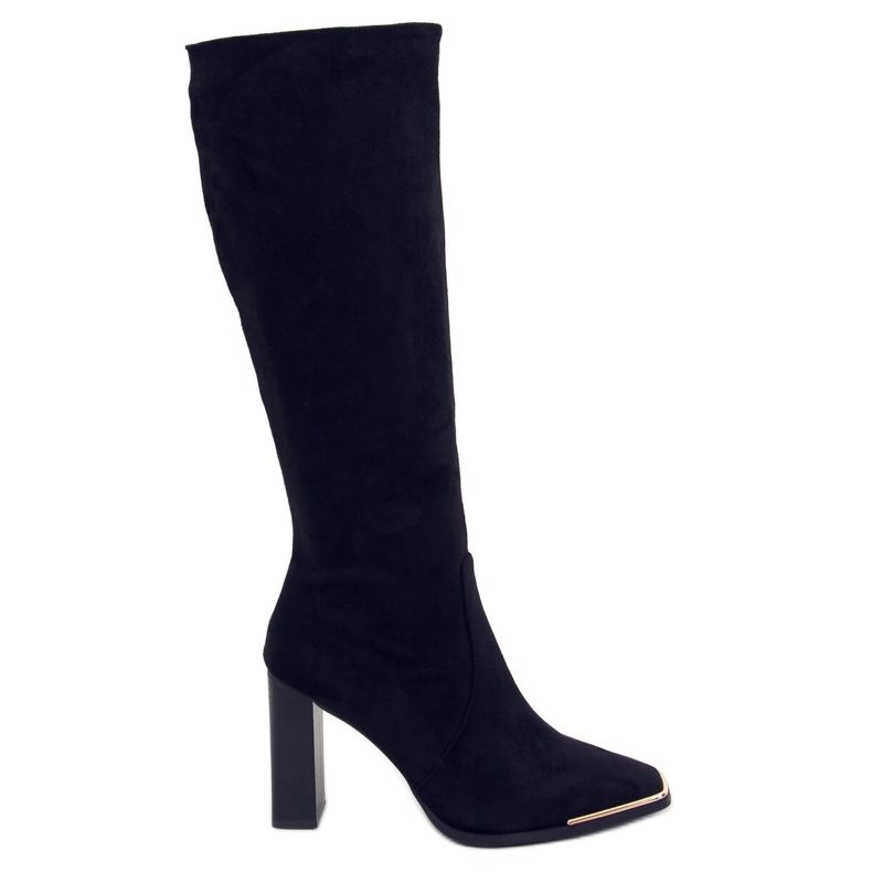 Clara -stövlar i svart mocka