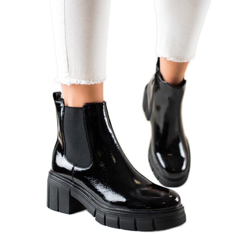 Filippo Lackerade modestövlar svart