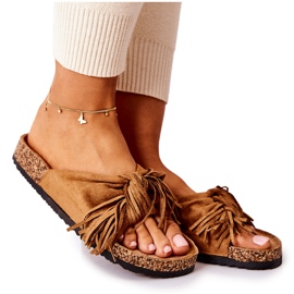 FW1 Camel Taryne Cork Sole flip-flops brun