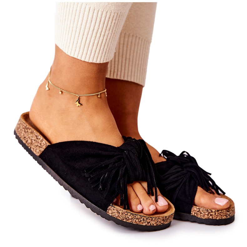 FW1 Svarta flip-flops i Taryne Cork