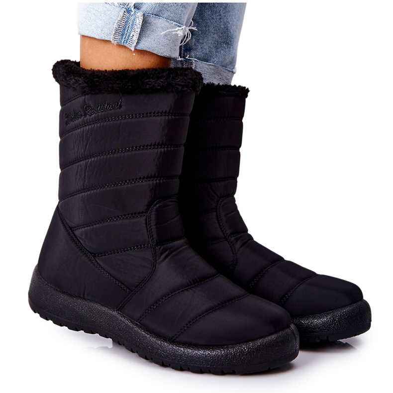 High Women's Black Warm Snow Boots Luxina svart