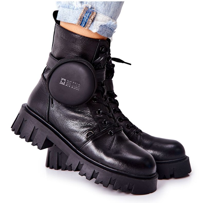 Lädervarma arbetare med en Kidney Big Star II274430 Svart