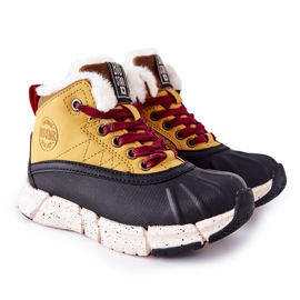 Barns varma stövlar Big Star II374072 Camel brun svart orange