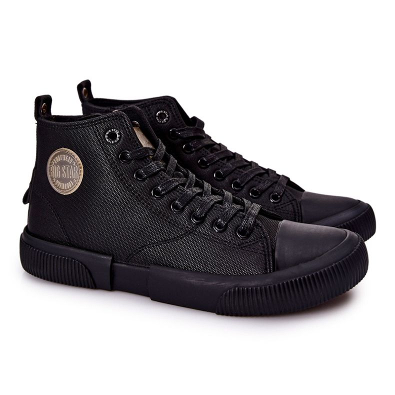 Mäns höga sneakers Big Star II174023 Svart
