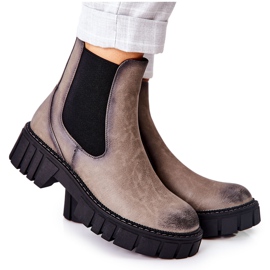 Stövlar Arbetare Warm Trapers Sergio Leone TR761 Grå