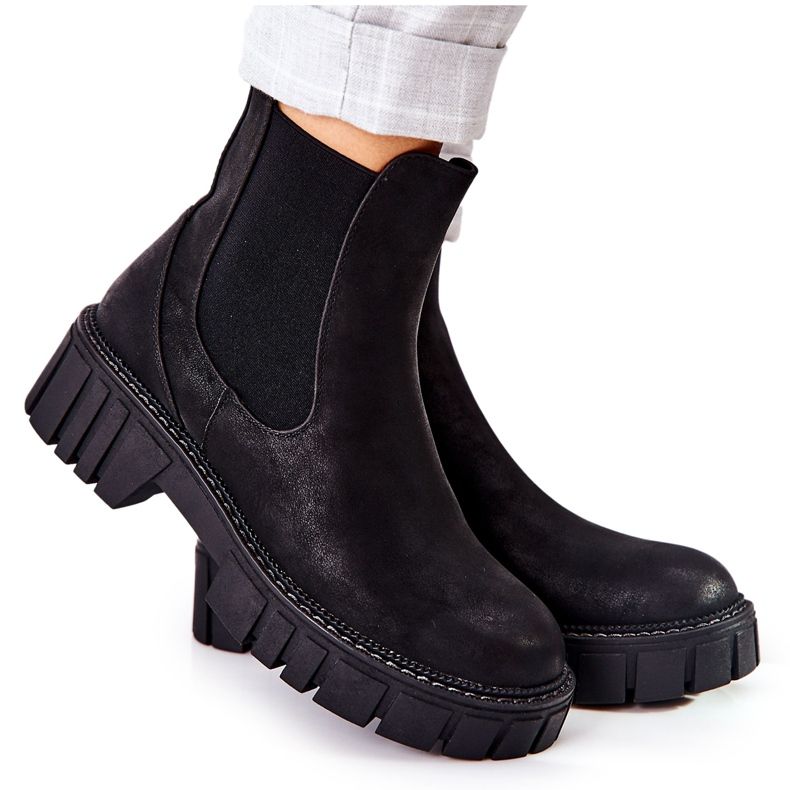 Stövlar Workers Isolated Trappers Sergio Leone TR761 Black svart