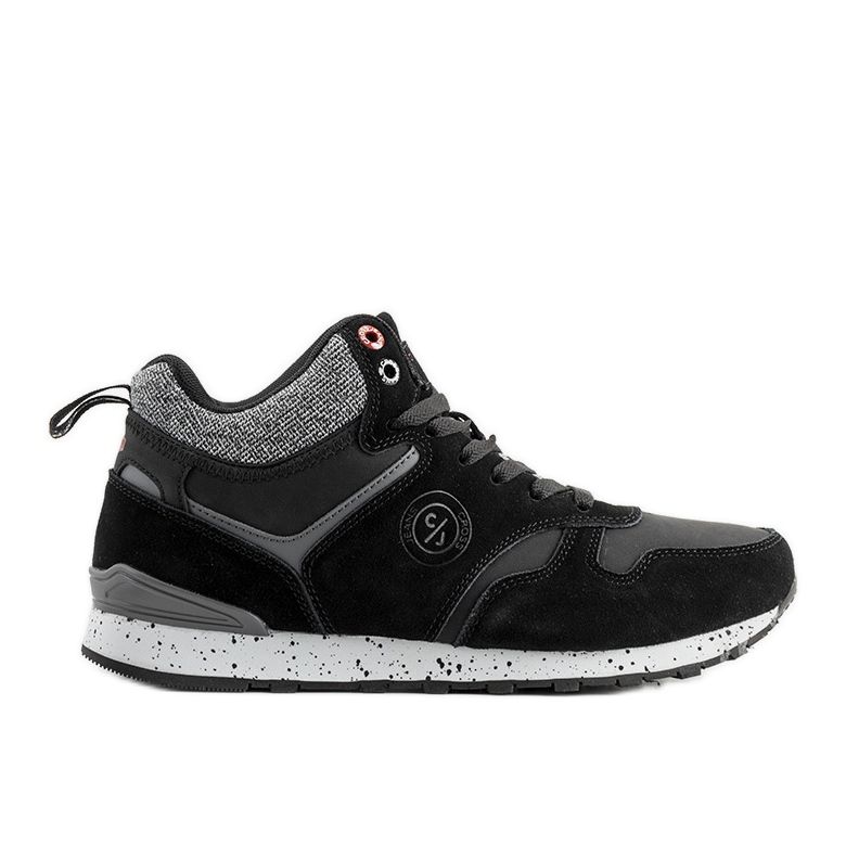 Svarta sneakers för män Cross Jeans Merle grå