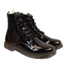 Varma lackerade stövlar Miss❤E Jr EVE251A svart vit