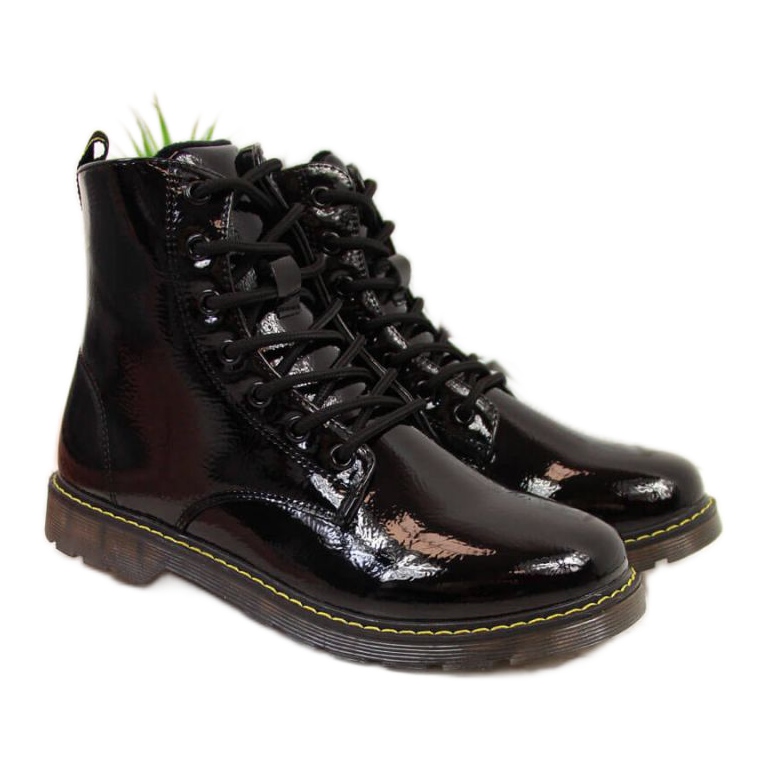 Varma lackerade stövlar Miss❤E Jr EVE251A svart vit