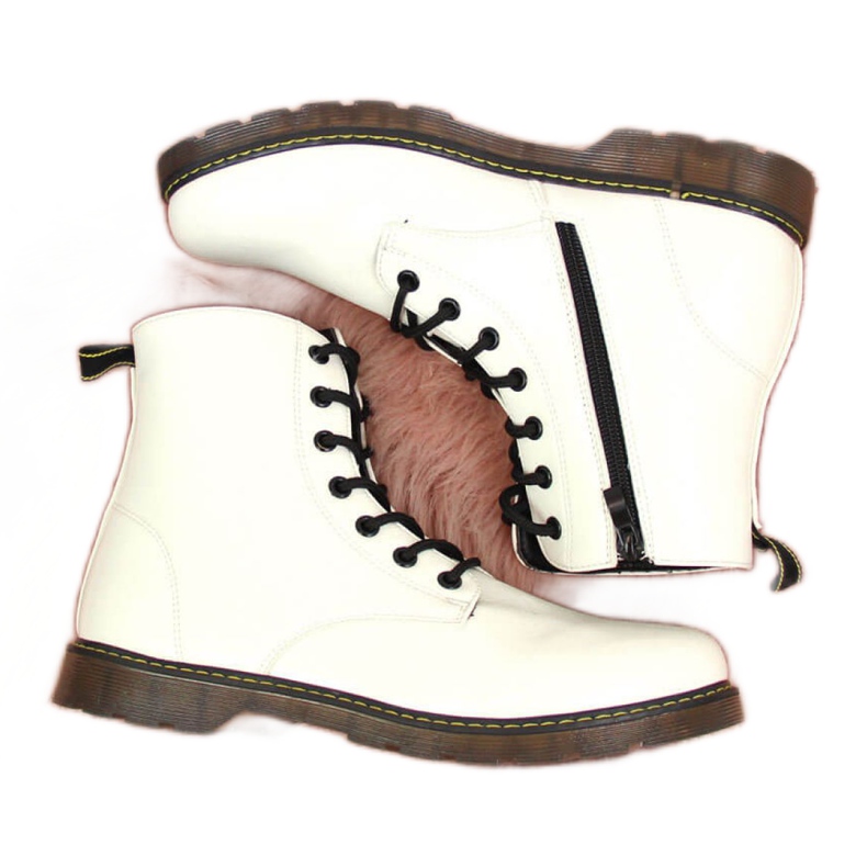 Isolerade lackade stövlar Miss E Jr EVE251B vit